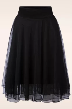 LaLamour Mendy Mesh Gelaagde Rok In Zwart>Vrouwen Rokken