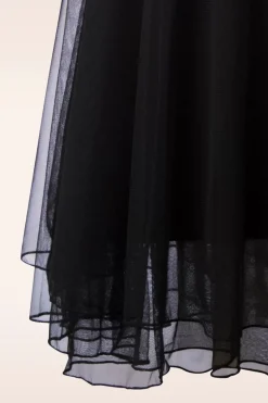 LaLamour Mendy Mesh Gelaagde Rok In Zwart><noscript><img width=