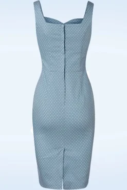 Banned Retro Michaella Polka Dot Pencil Jurk In Blauw>Vrouwen Strakke Jurken