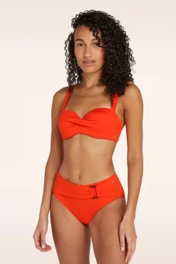 TC Beach Mid Waist Bikinibroekje In Zomers Rood>Vrouwen Bikini's
