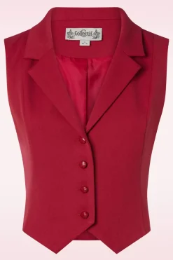 Collectif Clothing Milla Gilet In Rood>Vrouwen Jassen
