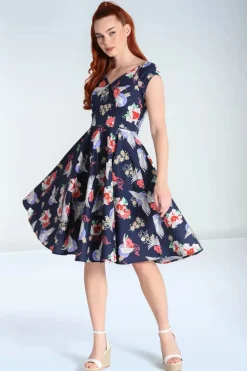 Bunny Misa Swing Jurk In Marineblauw>Vrouwen Plus Size Jurken