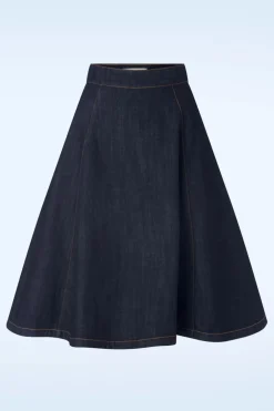 Rock-a-Booty Mona Lee Swing Rok In Donkerdenim><noscript><img width=