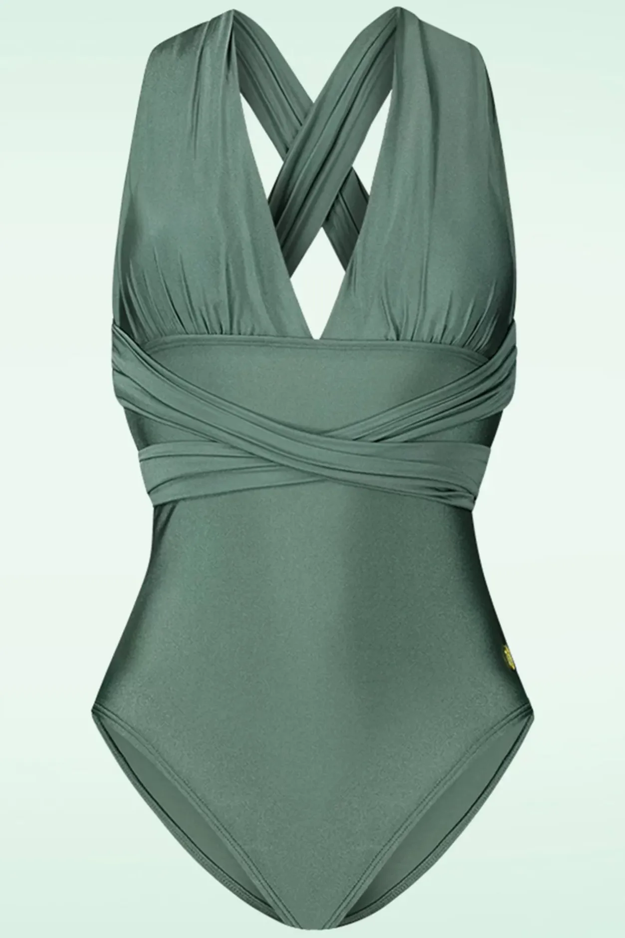 TC Beach Multiway Badpak In Groene Glitter>Vrouwen Badpakken