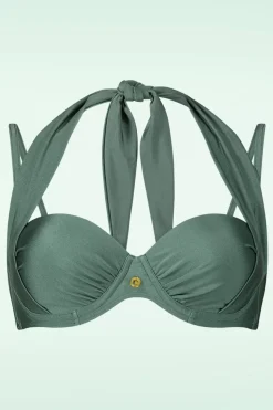 TC Beach Multiway Bikinitop In Groene Glitter>Vrouwen Bikini's