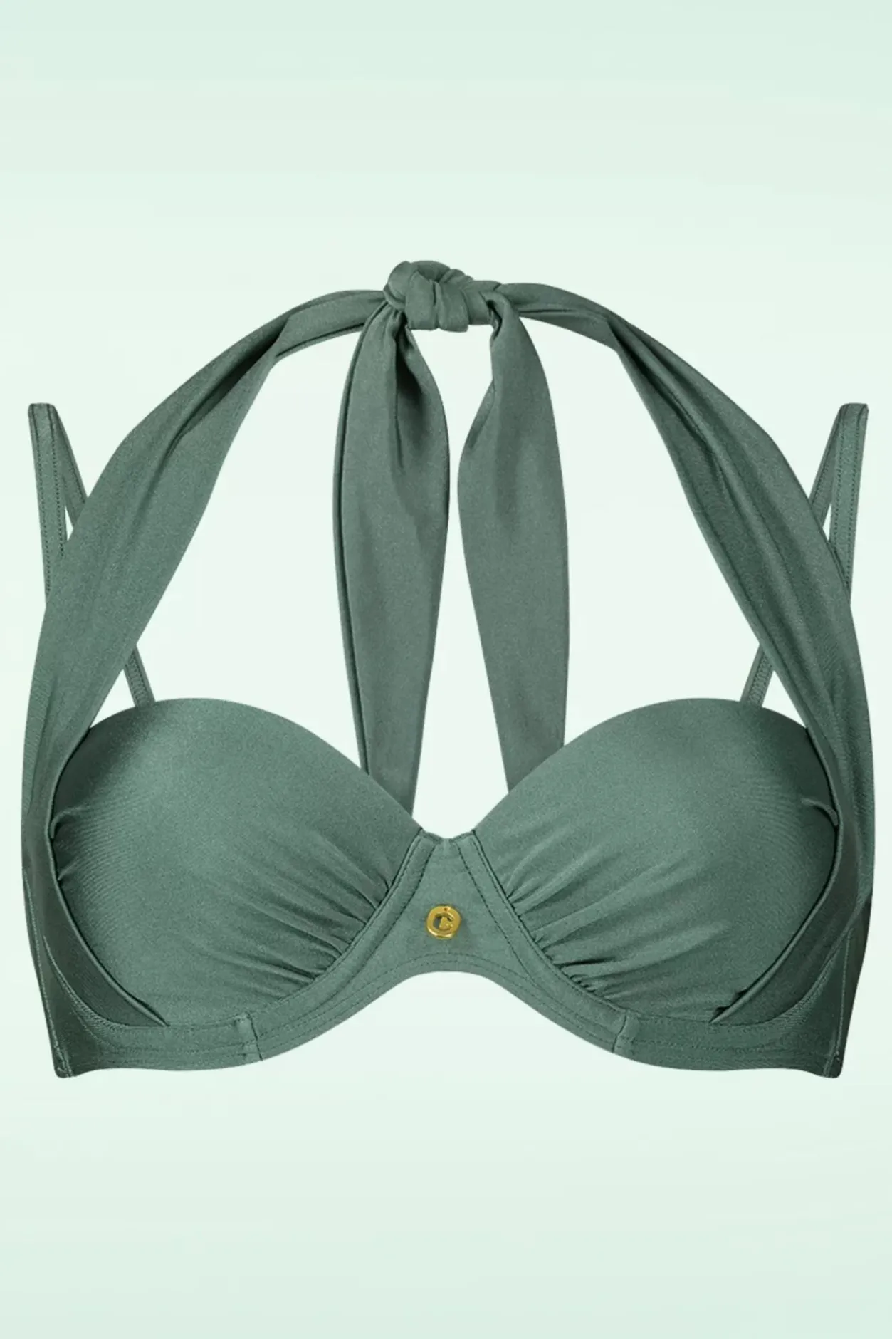 TC Beach Multiway Bikinitop In Groene Glitter>Vrouwen Bikini's