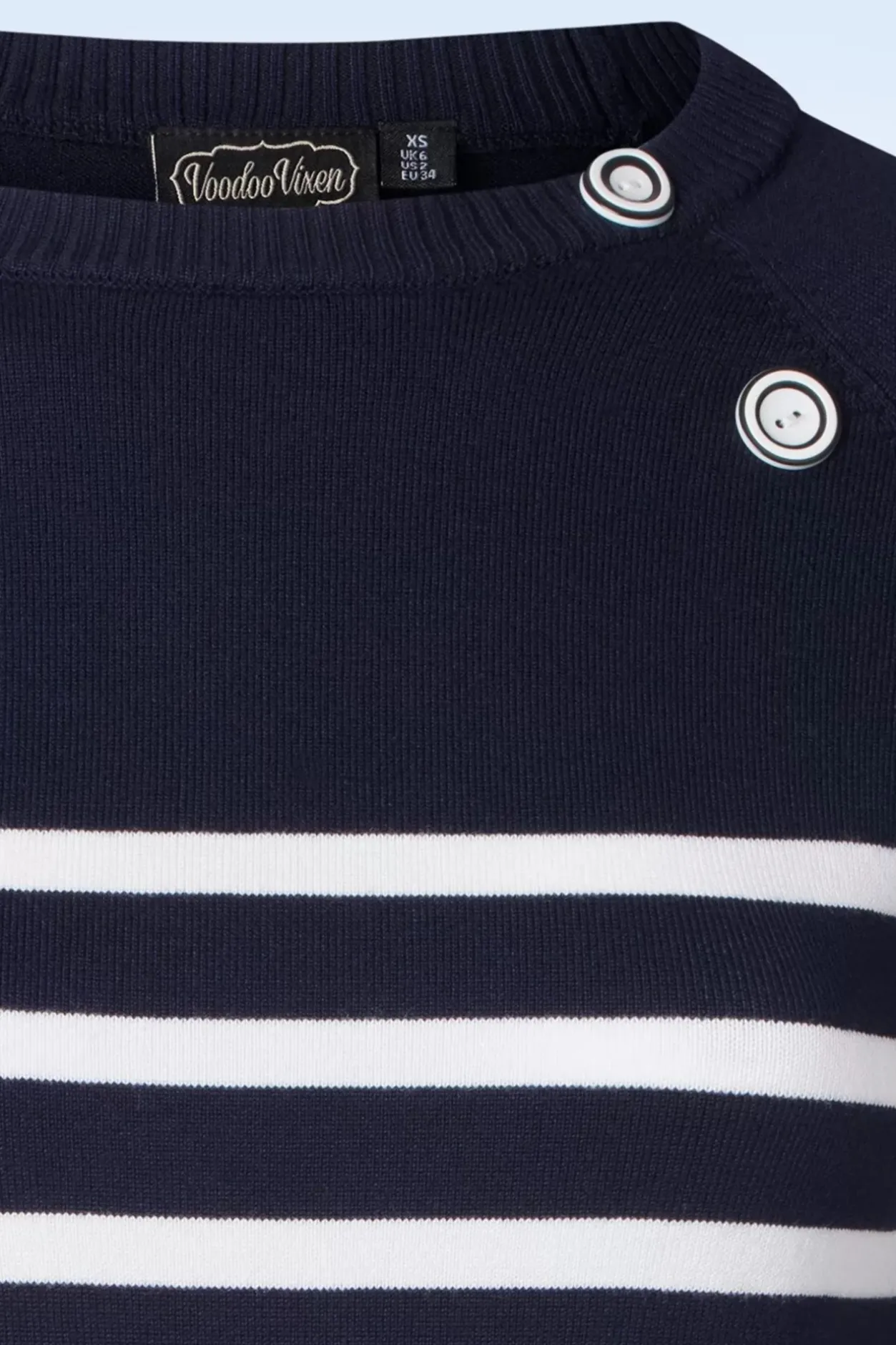 Vixen Nautical Stripe Sweater In Marineblauw>Vrouwen Truitjes