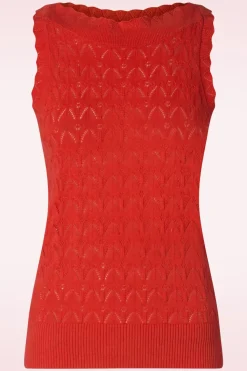 King Louie Nicky Rocky Ajour Top In Zon Oranje>Vrouwen Tops