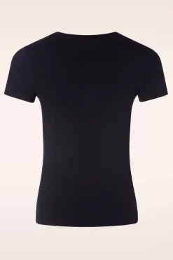 Queen Kerosin No Time T-Shirt In Zwart>Vrouwen T-Shirts