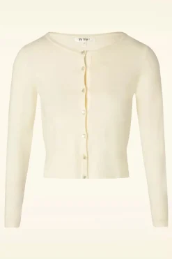 Mak Sweater Nyla Cropped Vest In Ivoor>Vrouwen Vestjes