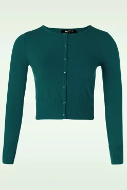 Mak Sweater Nyla Cropped Vest In Pauw Blauw>Vrouwen Vestjes