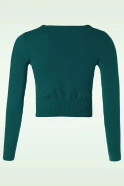 Mak Sweater Nyla Cropped Vest In Pauw Blauw>Vrouwen Vestjes