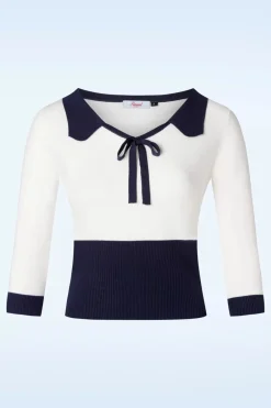 Banned Retro Oliva Trui In Marineblauw>Vrouwen Truitjes