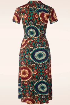 King Louie Olive Torini Midi Jurk In Avondblauw><noscript><img width=