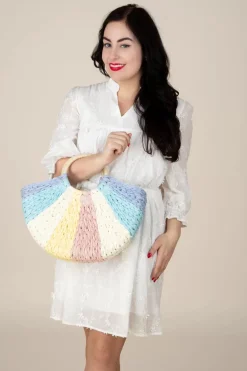 Amici Orleans Geweven Rotan Tas In Pastel>Vrouwen Tassen