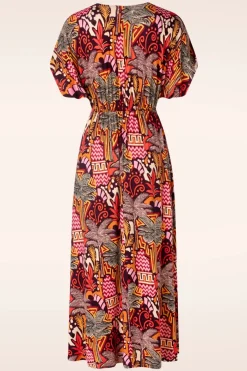 Surkana Palma Maxi Jurk In Multi><noscript><img width=