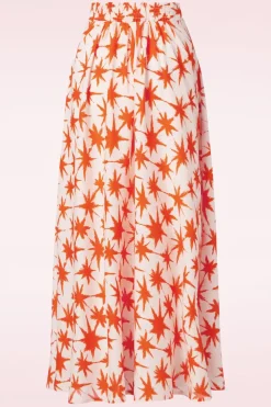 Surkana Palms Midi Rok In Oranje><noscript><img width=