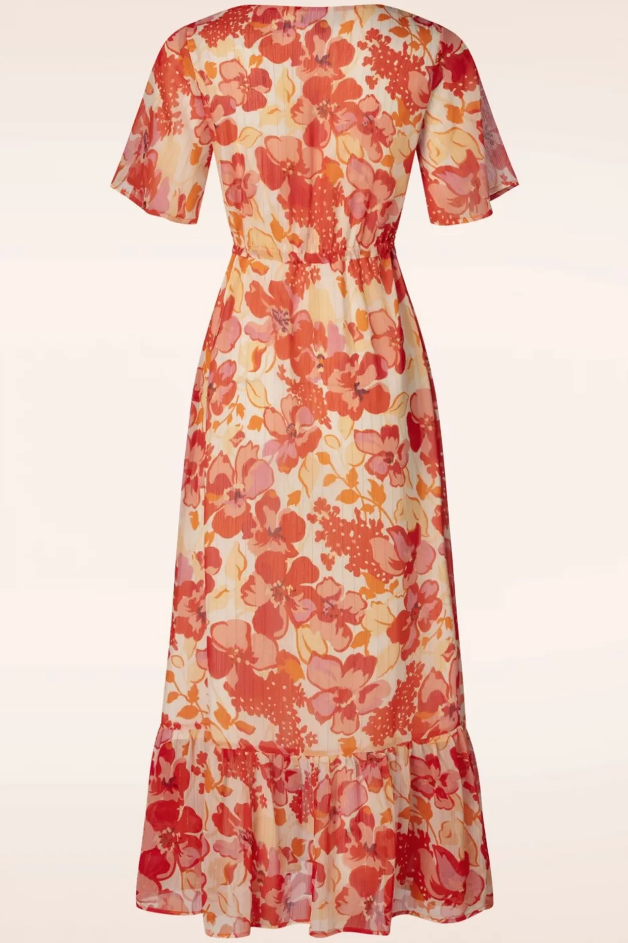 Smashed Lemon Patricia Floral Maxi Jurk In Oranje>Vrouwen Maxi Jurken