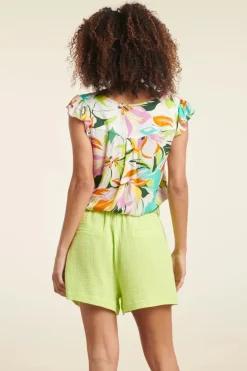 Smashed Lemon Phoebe Colourburst Top In Wit><noscript><img width=