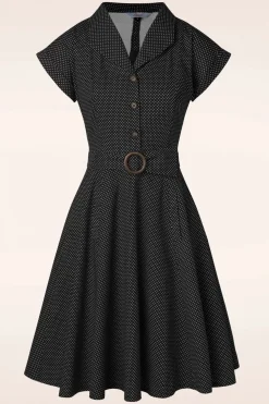 Banned Retro Polka Dot Dans Jurk In Zwart>Vrouwen Plus Size Jurken