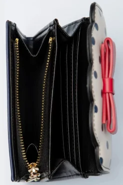 Banned Retro Poppy Polka Portemonnee In Navy En Wit>Vrouwen Portemonnees