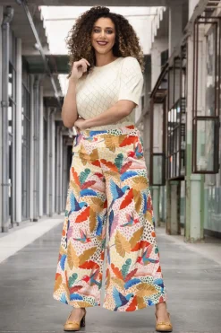 Traffic People Rio Tropical Flare Pantalon In Multi>Vrouwen Broeken