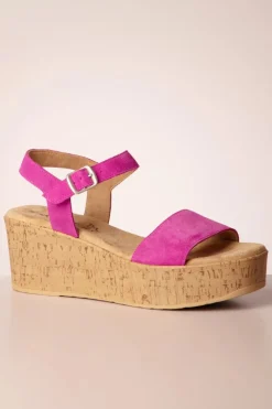 s.Oliver Rory Suede Sleehakken In Fuchsia><noscript><img width=
