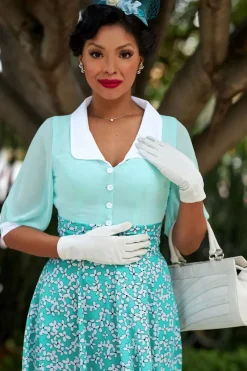 Miss Candyfloss Sacha Mai Sheer Organza Blouse In Mint>Vrouwen Blouses