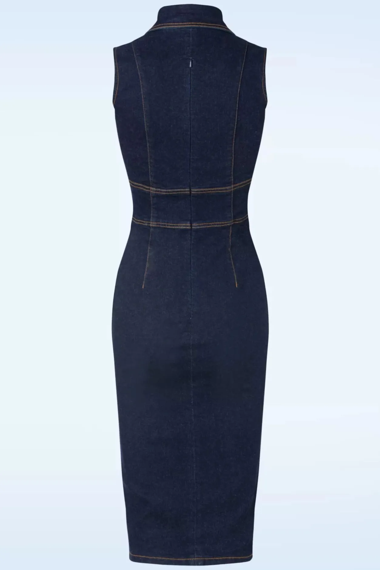 Rock-a-Booty Sadie Pencil Jurk In Classic Denim>Vrouwen Plus Size Jurken