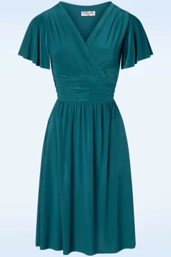 Vintage Chic for Topvintage Sadie Swing Jurk In Groenblauw>Vrouwen Plus Size Jurken
