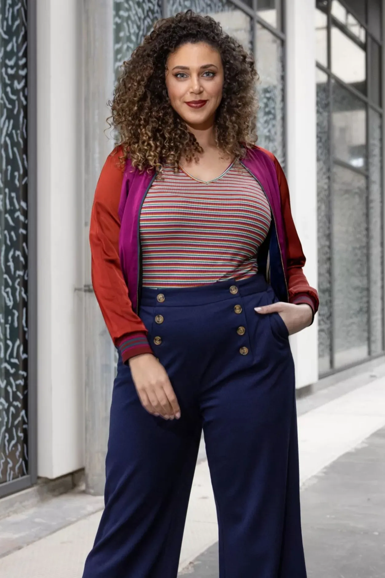 King Louie Sally Broadway Pantalon In Inktblauw>Vrouwen Broeken