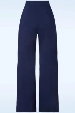 Vintage Chic for Topvintage Sasha Pantalon In Marineblauw>Vrouwen Broeken