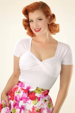 Banned Retro She Who Dares-Top In Gebroken Wit><noscript><img width=