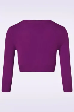 Mak Sweater Shela Cropped Vest In Paars>Vrouwen Vestjes