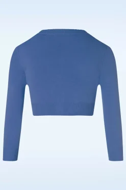 Mak Sweater Shela Cropped Vest In Viola Lblauw>Vrouwen Vestjes