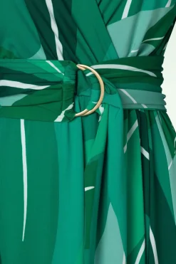 K-Design Shelley Crossover Midi Jurk In Groen><noscript><img width=