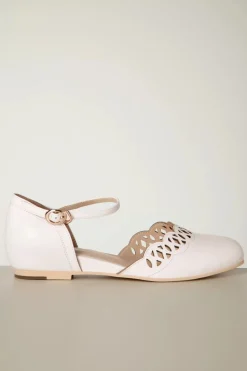 Charlie Stone Siena Ballerina Flats In Chiffon Wit>Vrouwen Ballerina's