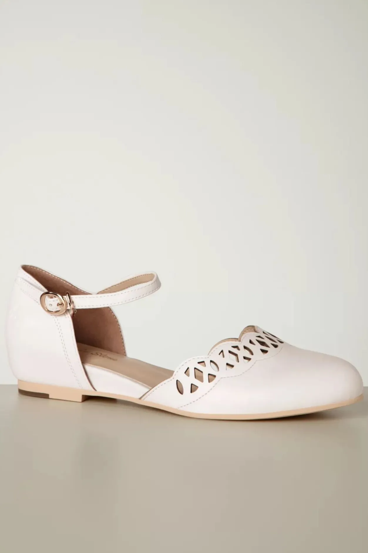 Charlie Stone Siena Ballerina Flats In Chiffon Wit>Vrouwen Ballerina's