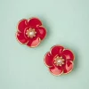 Lovely Small Rose Oorbellen In Lipstickrood>Vrouwen Sieraden