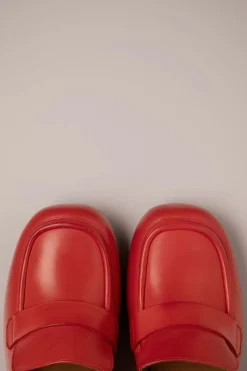 Miz Mooz Soren Loafer Style Pumps In Scarlet Rood>Vrouwen Pumps