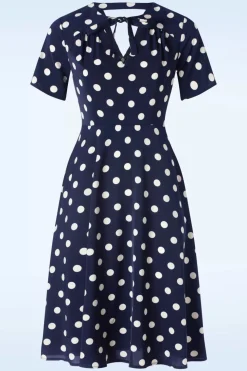 Banned Retro Spot Set Sail Swing Jurk In Marineblauw>Vrouwen Plus Size Jurken