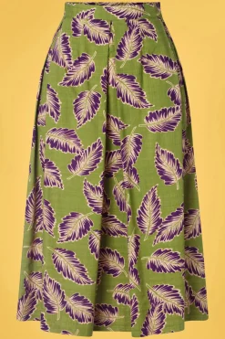 King Louie Suzette Dominica Plooirok In Woodbine Groen>Vrouwen Rokken