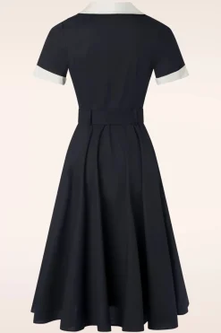 Collectif Clothing Taylor Swing Jurk In Zwart>Vrouwen Plus Size Jurken