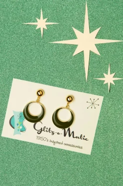 Glitz-o-Matic Teeny Kleine Oorringen In Donkergroen>Vrouwen Sieraden
