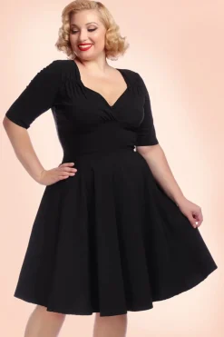 Collectif Clothing Trixie Doll Swing Jurk In Zwart><noscript><img width=