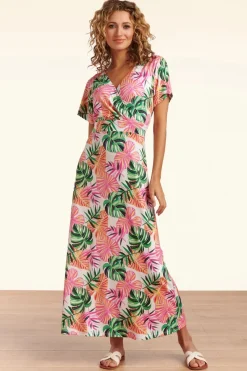 Smashed Lemon Tropische Maxi Jurk In Wit>Vrouwen Maxi Jurken