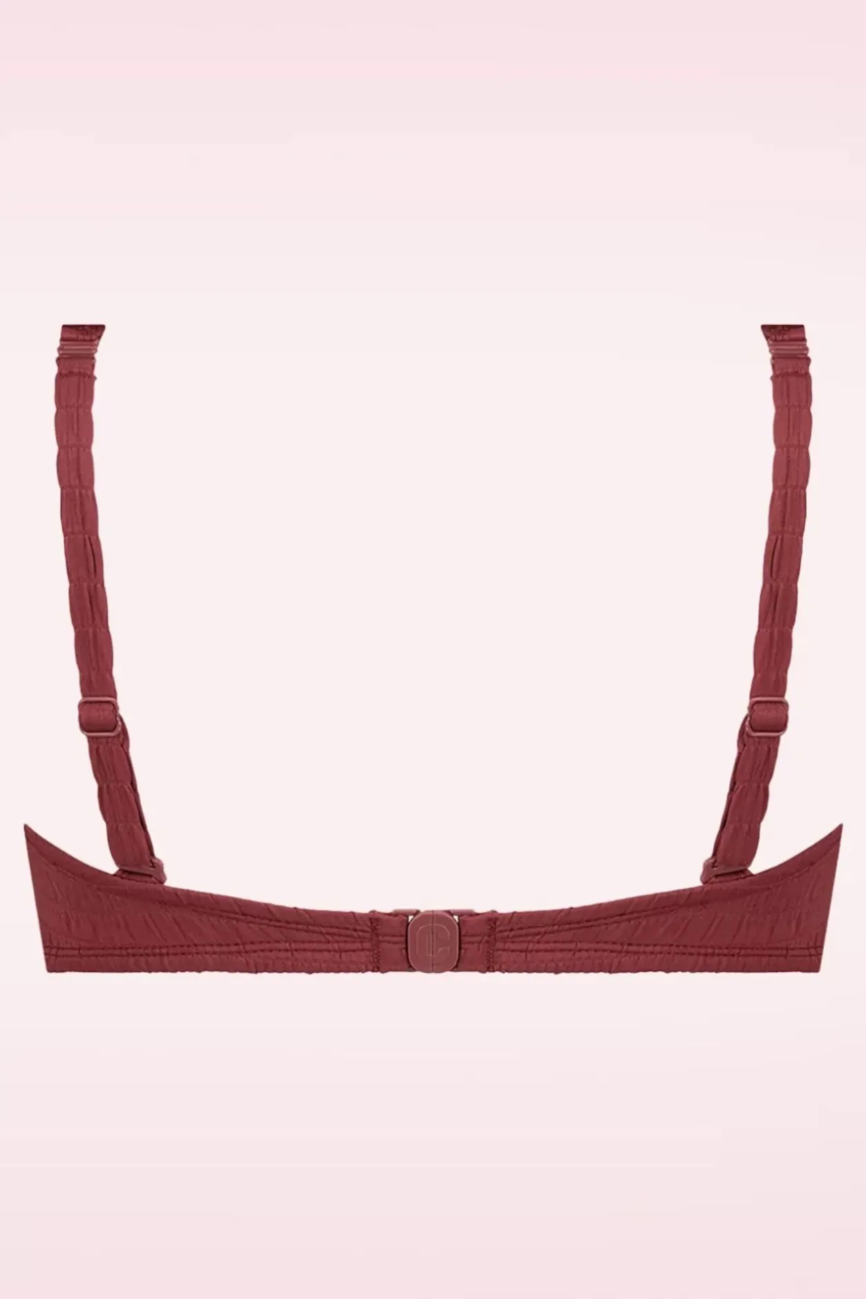 TC Beach Twisted Bikinitop In Donkerrood>Vrouwen Bikini's