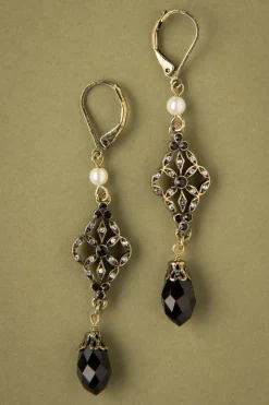 Lovely Victoriaanse Filigraan Oorbellen In Zwart>Vrouwen Sieraden