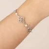 Lovely Victorian Filigraan Armband In Zilver En Glas>Vrouwen Sieraden
