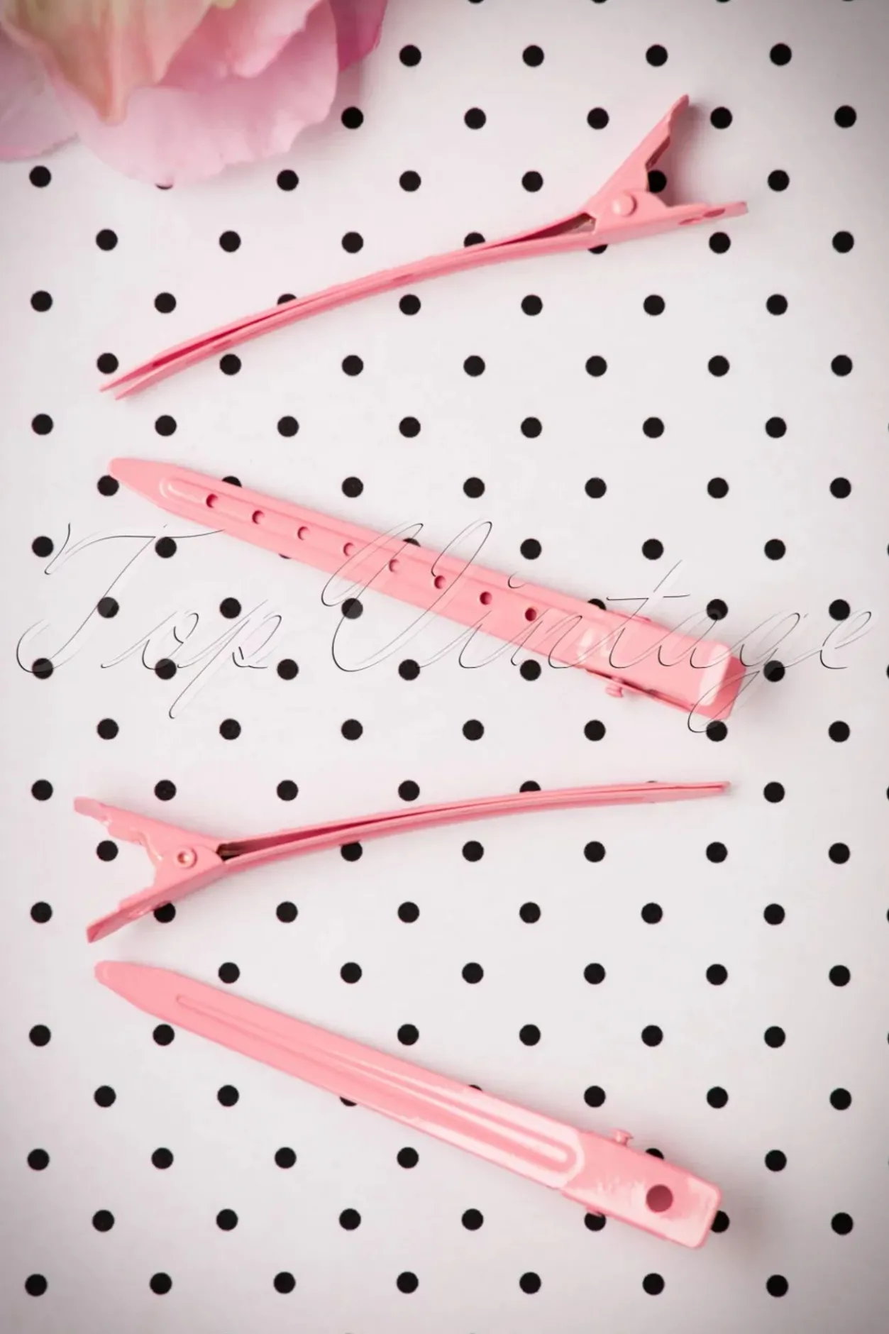 Lauren Rennells Vintage Haarstyling: Hollywood Duckbill Clipettes In Roze>Vrouwen Haarstyling